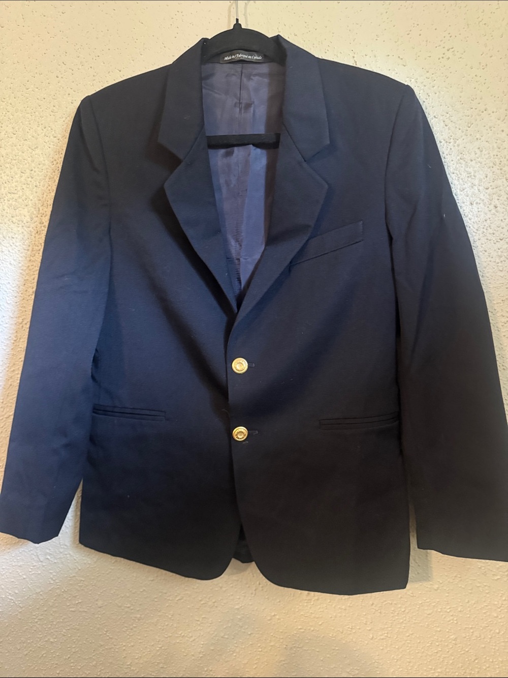 Perry Ellis Navy Blazer with Gold Buttons